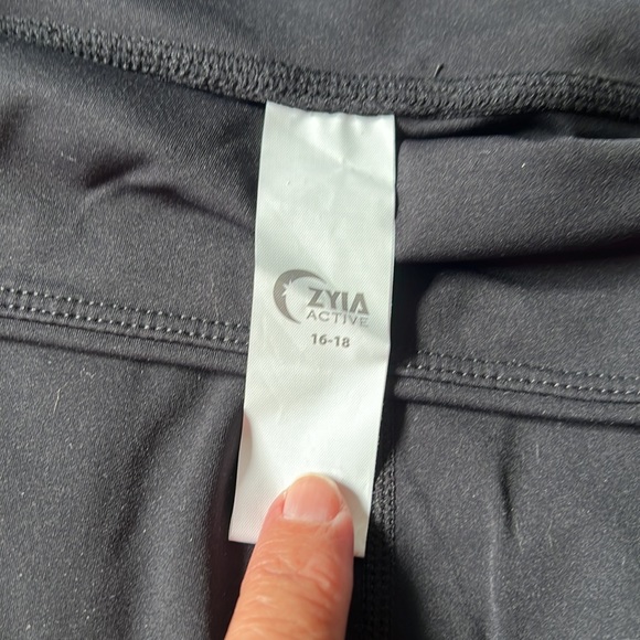 Zyia Active Luxe Neon Yellow Stripe High Waist Women’s Leggings Size 16-18 - Picture 4 of 6